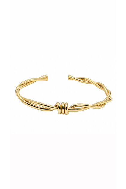 Auger Design Knot Adjustable Clamp Steel Bracelet