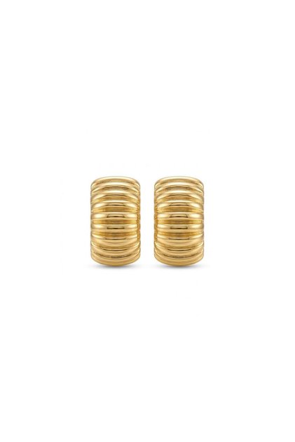 Çelik Ribbed Bombeli Küpe
