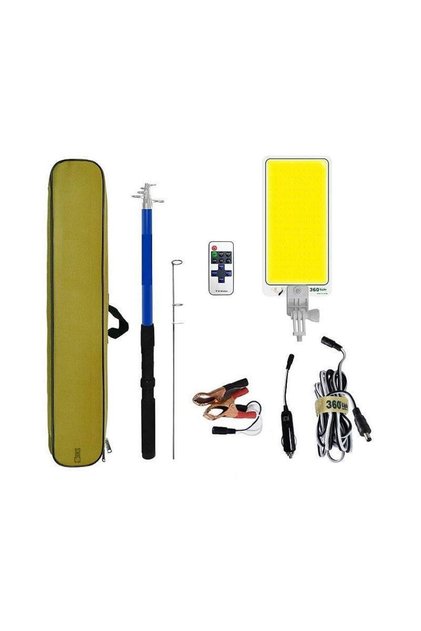 Proiector LED telescopic SIKS, Tip telescopic, Înălțime reglabilă până la 4,5 m, Telecomandă