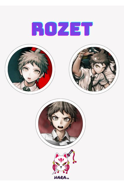 Danganronpa Oyunu Hajime Hinata Rozet Seti / Çanta Süsü