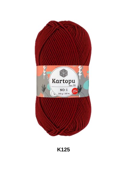 1 Piece Snowball No:1 100 Grams 160 Yards for Baby and Adults Vest Jacket Sweater Blanket Scarf Beanie Anti-Pilling Hand Knitting Yarn Color:K125