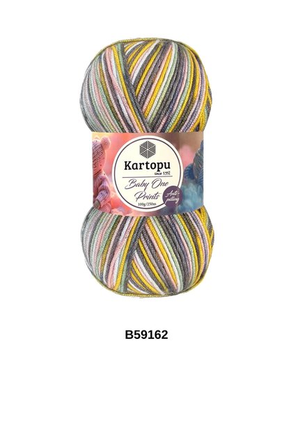 1 Piece Kartopu Baby One Prints 100 Grams 250 Yards Baby Blanket Vest Sweater Cardigan Jacket Hand Knitted Yarn 100% Anti-Piling- Color: B59162