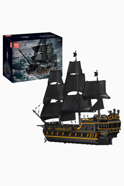 13186 Pirate Ship Black Pearl 5266 Piece Luxury Building Set - Black