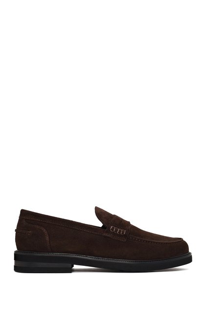 Erkek Kahverengi Süet Deri Casual Loafer WM820013DS