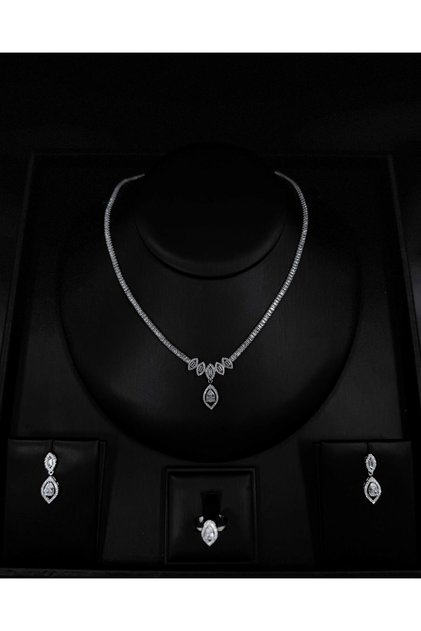 Luxury Zircon Set - Shining Teardrop of Elegance