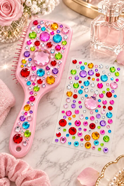 Rhinestone Yapışkanlı Taş Sticker Saç, Yüz, Tırnak Ve Süs Taşı Yılbaşı Dekor