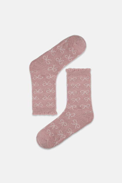 Chenille Ribbon Soket Çorap