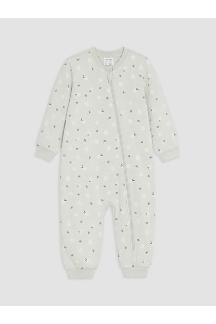Green Crew Neck Baby Girl Sleeping Bag