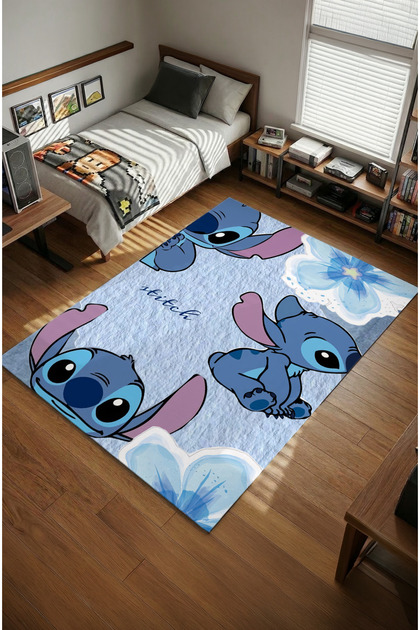 Stich Dijital Baskılı Kaymaz Taban Oyuncu ve Genç Odası Halısı