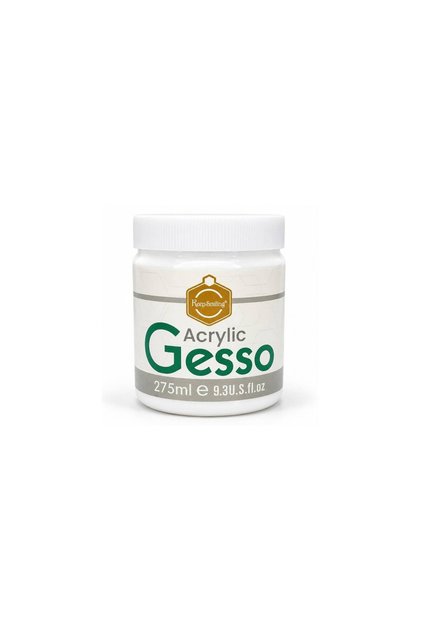 Acrylic Gesso White 275 ml | Professional Water-Based Acrylic Primer | Fast Drying | High Coverage | Smooth Matte Finish
