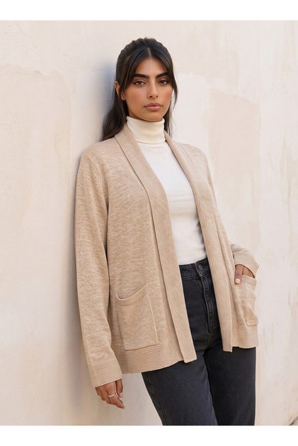 Shawl Lapel Textured Cardigan