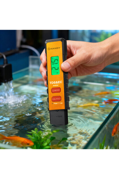 Tester digital TDS EC pentru masurarea mineralelor din apa, 0-4999 ppm, temperatura, LCD