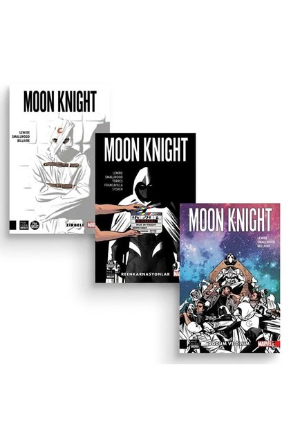 Moon Knight Cilt 1- 2-3 Zırdeli - Reenkarnasyonlar- Doğum ve Ölüm Türkçe Çizgi Roman