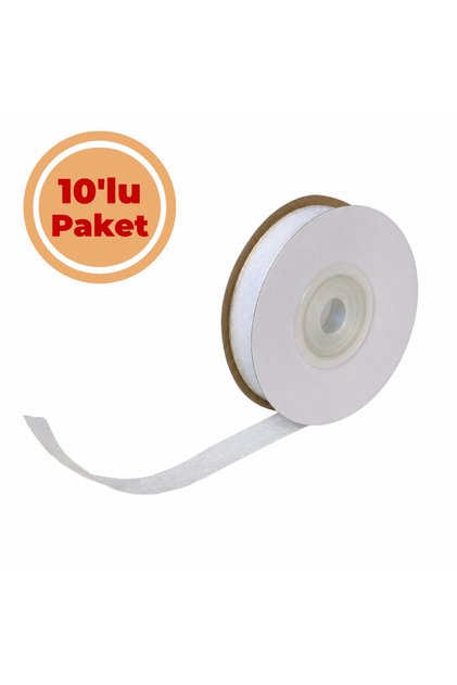 Organza Tulle Ribbon White 1 cm 225 Meters Ornament Decoration Bride Groom Dowry Bundle