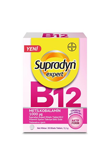 Expert Dilaltı Tablet B12 Vitamini İçeren Takviye Edici Gıda