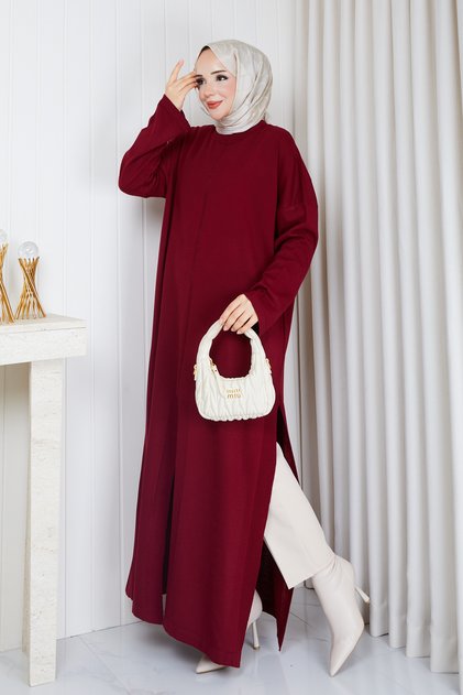 Women's Slit Detailed Long Full Length Tunic