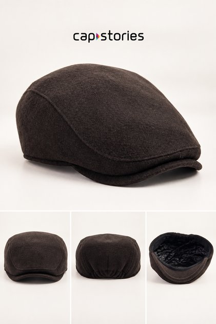 Brown Heritage Cap Wool Fabric Classic Hat – Standard Size