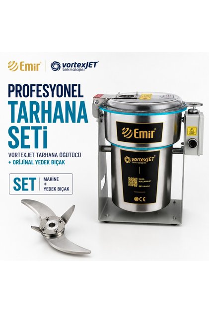 VORTEXJET TARHANA ÖĞÜTÜCÜ | ELEKTRİKLİ KURU GIDA DEĞİRMEN MAKİNESİ 1500 GR 28.000 DEVİR – PROFESYONEL TARHANA SETİ (ORİJİNAL YEDEK BIÇAK DAHİL)