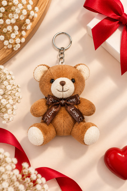 Plush Teddy Bear Keychain Cute Bear Figured Gift Keychain