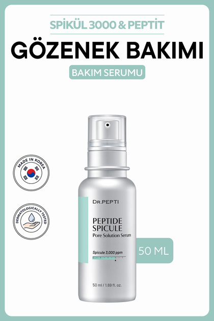 Peptide Spicule Pore Solution Serum | 3000 ppm Spikül Retinol 25 Peptit İçeren Gözenek Sıkılaştırıcı ve Pürüzsüzleştirici Köpüren Yüz Serumu 50 ml
