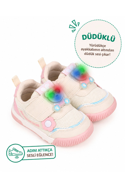 Masha Ortopedik İlk Adım Bebek Ayakkabısı Işıklı Düdüklü