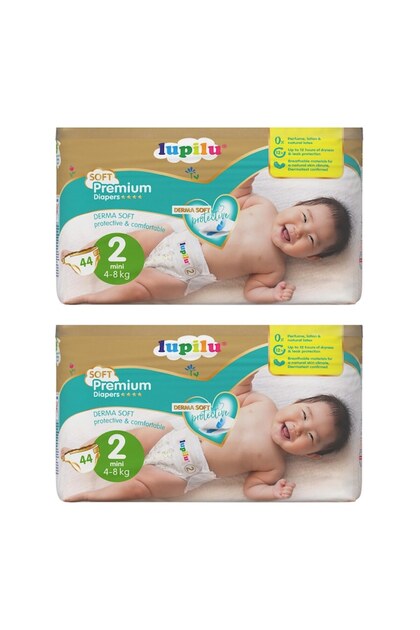 Pachet mare de scutece, 4-8 kg, Mărimea 2, Derma Soft, 88 bucăți