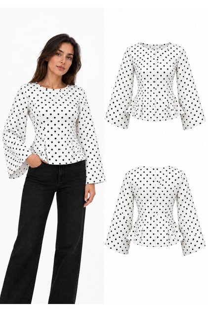 Suknja sa volanima, detaljna modalna tkanina, bluza sa španskim rukavima, trendovska bluza