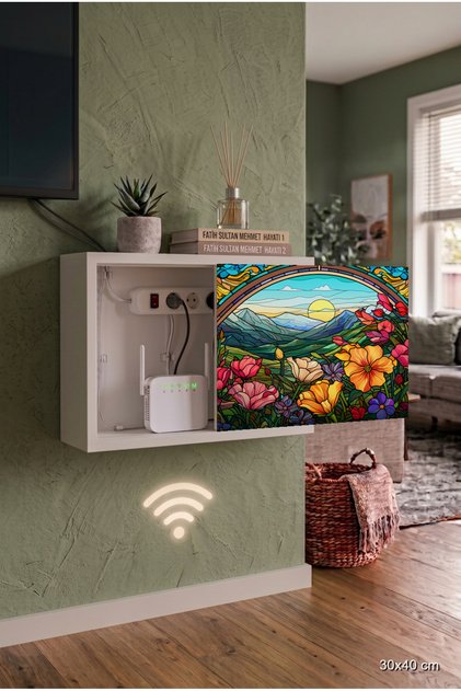 Quality Luxury Design Solid Wood Sliding Door Decorative Modem Hiding Cabinet Cable Hider