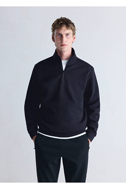 Thermolite® fermuarlı yaka sweatshirt