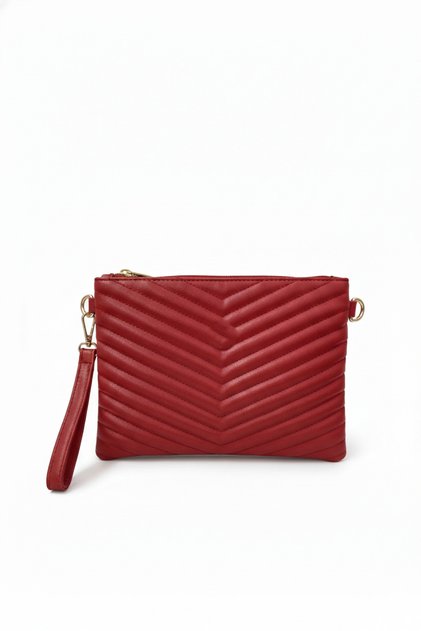 Women's Faux Leather Adjustable Crossbody and Hand Strap Portfolio, Clutch Bag