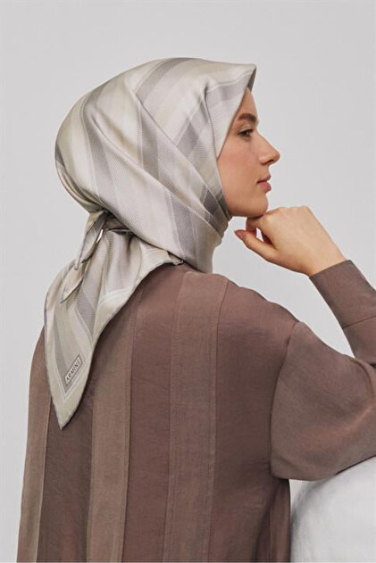 Classic Patterned Pure Silk Sura Scarf 9327D 80