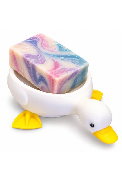 Duck-Shaped Soap Dish – Decorative Bathroom Accessory with Water Drainage Feature