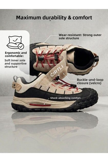 Arog Children's Rubber Sole Velcro Outdoor Shoes with Fleece Inside 5514-36