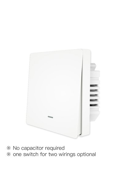 MOES 1 gang white MOES Tuya ZigBee Smart Light Switch No Neutral Required No Capacitor Smart Life 2/
