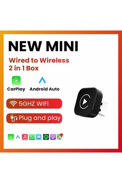 2in1 Wireless CarPlay Dongle Wireless Android Auto Adapter AI Smart Box Car Intelligent Systems For
