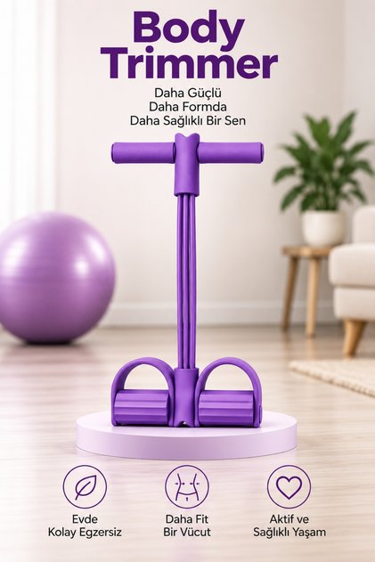 Body Trimmer Pilates Direnç Lastiği Karın Kol Bacak ve Tüm Vücut Çalıştırıcı Pedallı Fitness Spor Aleti
