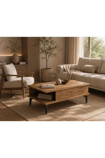 Marin Orta Sehpa , Atlantik Çam ( Ceviz ) , Raflı