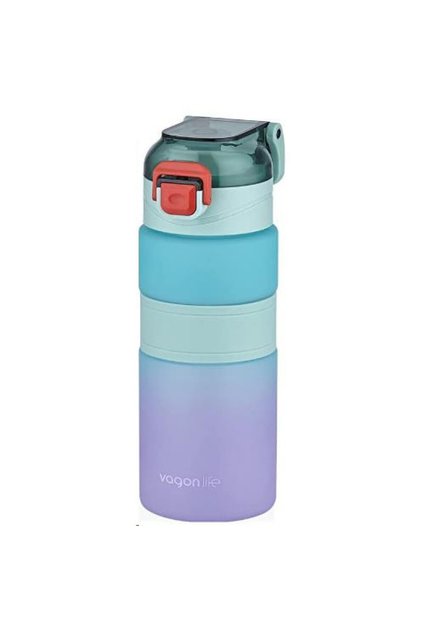 Vagon Life Water Bottle with Straw Blue-Purple 600 ml Vgn2226