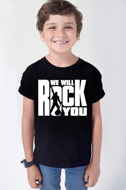 Just Rock You Black Short Sleeve Girls Boys Unisex Children's T-Shirt