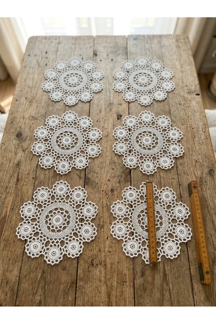 Handmade Crochet Lace Display Set Room Set 6 Pieces Md2