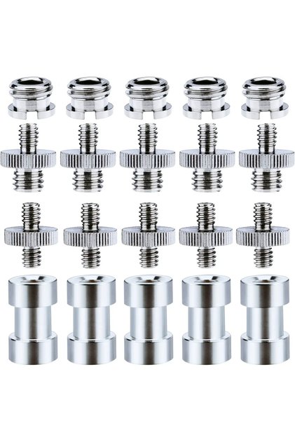 Stud Kit 20pcs 1/4" to 3/8" Female Screw Convert Adapter Spigot Stud Male Adapter Metal Screw for Fl