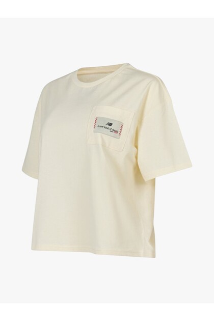 NB Lifestyle Women Tshirt Kadın Bej - WNT1605