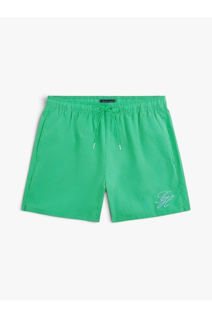 MEDIUM DRAWSTRING ITHACA SCRIPT Erkek Yeşil Deniz Şortu - UM0UM03750