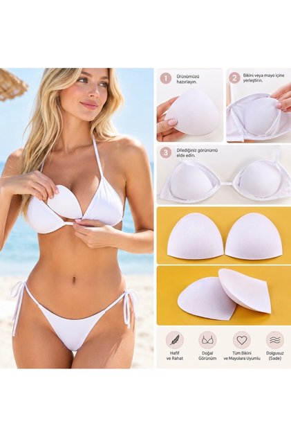 Mayo Bikini Sütyen Içi Göğüs Pedi Dolgusuz U Glop Atma Kap