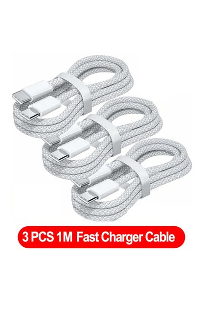3PCS 1M 3/5PCS USB C Cable to USB C 100W Fast Charging Charger Cable Supports Fast Charging For iPho