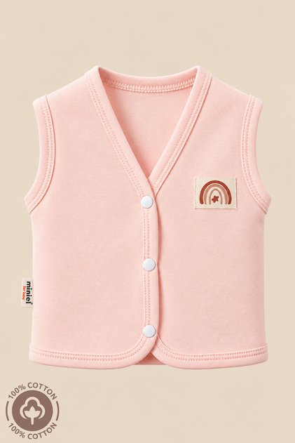 Unisex Baby Rainbow Emblem 100% Cotton 3-6-9 Months Combed Cotton Baby Vest Single