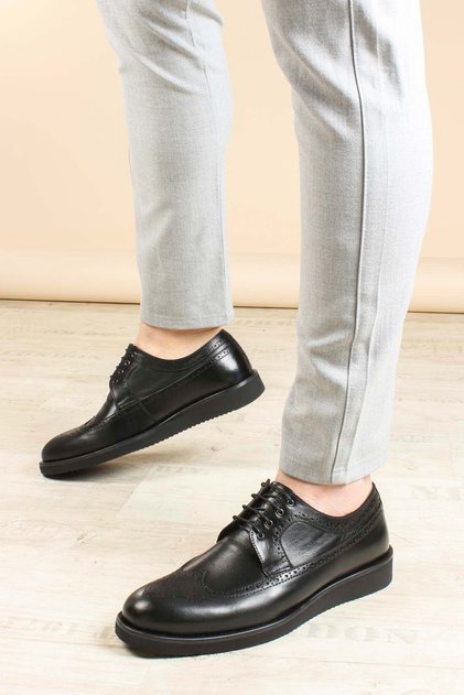 Leather Inside and Outside Casual Comfortable Sole Everyday Lace-Up Men's Classic Shoes 822ma051