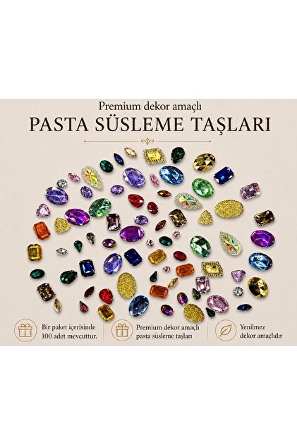 Pasta Süsleme Taşı 100 adet