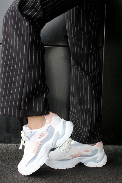 White Blue Powder Women's Sneaker Shoes 666Za152