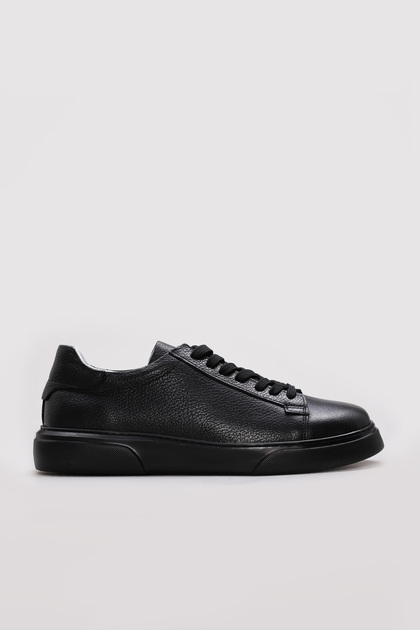 Genuine Leather Black Men's Casual Shoes 216Mba888